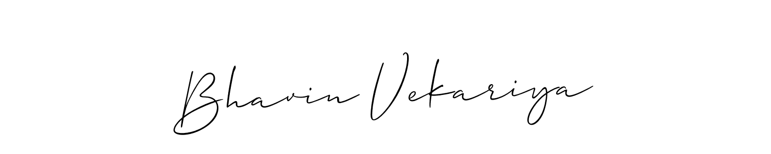 How to make Bhavin Vekariya signature? Allison_Script is a professional autograph style. Create handwritten signature for Bhavin Vekariya name. Bhavin Vekariya signature style 2 images and pictures png