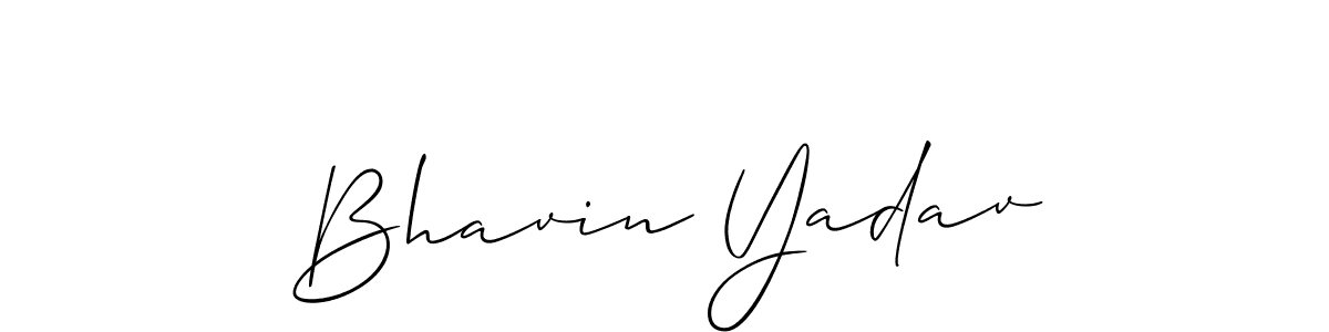 The best way (Allison_Script) to make a short signature is to pick only two or three words in your name. The name Bhavin Yadav include a total of six letters. For converting this name. Bhavin Yadav signature style 2 images and pictures png