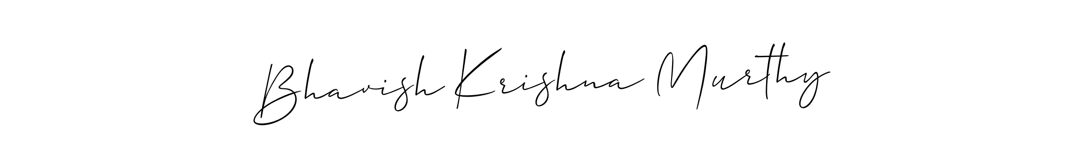Use a signature maker to create a handwritten signature online. With this signature software, you can design (Allison_Script) your own signature for name Bhavish Krishna Murthy. Bhavish Krishna Murthy signature style 2 images and pictures png