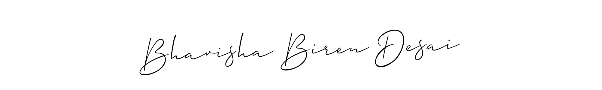 Bhavisha Biren Desai stylish signature style. Best Handwritten Sign (Allison_Script) for my name. Handwritten Signature Collection Ideas for my name Bhavisha Biren Desai. Bhavisha Biren Desai signature style 2 images and pictures png