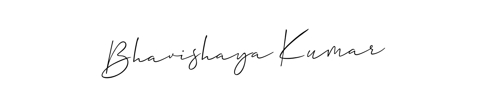 Allison_Script is a professional signature style that is perfect for those who want to add a touch of class to their signature. It is also a great choice for those who want to make their signature more unique. Get Bhavishaya Kumar name to fancy signature for free. Bhavishaya Kumar signature style 2 images and pictures png