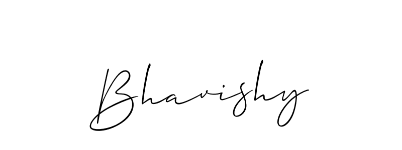 Design your own signature with our free online signature maker. With this signature software, you can create a handwritten (Allison_Script) signature for name Bhavishy. Bhavishy signature style 2 images and pictures png