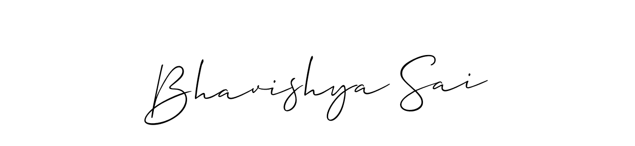 The best way (Allison_Script) to make a short signature is to pick only two or three words in your name. The name Bhavishya Sai include a total of six letters. For converting this name. Bhavishya Sai signature style 2 images and pictures png