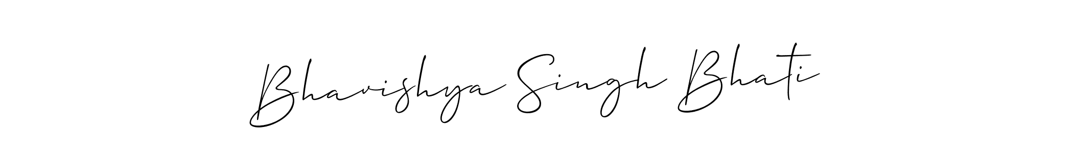 Make a beautiful signature design for name Bhavishya Singh Bhati. With this signature (Allison_Script) style, you can create a handwritten signature for free. Bhavishya Singh Bhati signature style 2 images and pictures png