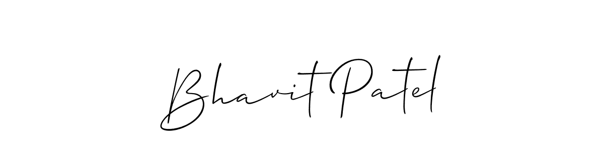 Use a signature maker to create a handwritten signature online. With this signature software, you can design (Allison_Script) your own signature for name Bhavit Patel. Bhavit Patel signature style 2 images and pictures png