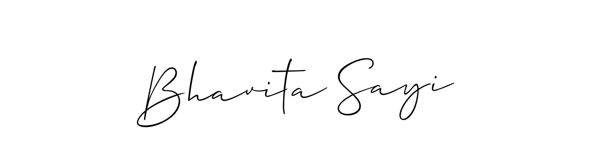 How to make Bhavita Sayi signature? Allison_Script is a professional autograph style. Create handwritten signature for Bhavita Sayi name. Bhavita Sayi signature style 2 images and pictures png