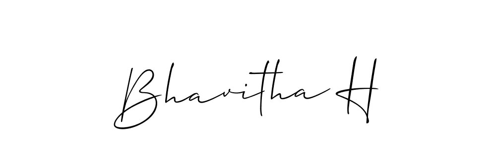 The best way (Allison_Script) to make a short signature is to pick only two or three words in your name. The name Bhavitha H include a total of six letters. For converting this name. Bhavitha H signature style 2 images and pictures png