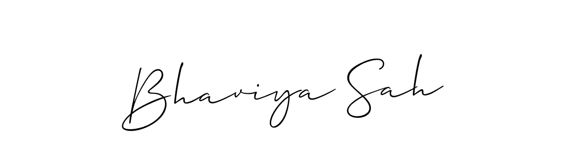 How to Draw Bhaviya Sah signature style? Allison_Script is a latest design signature styles for name Bhaviya Sah. Bhaviya Sah signature style 2 images and pictures png