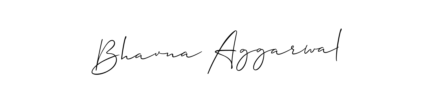 The best way (Allison_Script) to make a short signature is to pick only two or three words in your name. The name Bhavna Aggarwal include a total of six letters. For converting this name. Bhavna Aggarwal signature style 2 images and pictures png