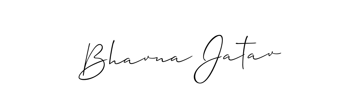 How to make Bhavna Jatav name signature. Use Allison_Script style for creating short signs online. This is the latest handwritten sign. Bhavna Jatav signature style 2 images and pictures png