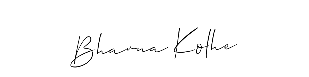 Allison_Script is a professional signature style that is perfect for those who want to add a touch of class to their signature. It is also a great choice for those who want to make their signature more unique. Get Bhavna Kolhe name to fancy signature for free. Bhavna Kolhe signature style 2 images and pictures png