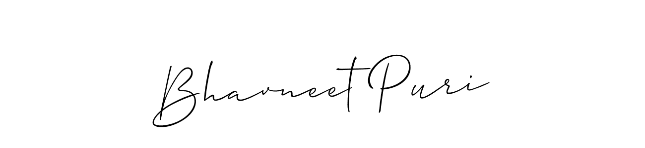 Use a signature maker to create a handwritten signature online. With this signature software, you can design (Allison_Script) your own signature for name Bhavneet Puri. Bhavneet Puri signature style 2 images and pictures png