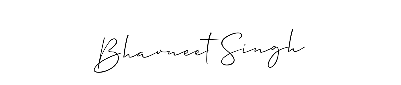 The best way (Allison_Script) to make a short signature is to pick only two or three words in your name. The name Bhavneet Singh include a total of six letters. For converting this name. Bhavneet Singh signature style 2 images and pictures png