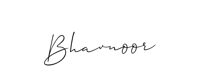 How to make Bhavnoor name signature. Use Allison_Script style for creating short signs online. This is the latest handwritten sign. Bhavnoor signature style 2 images and pictures png