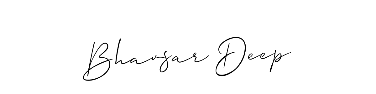 How to make Bhavsar Deep signature? Allison_Script is a professional autograph style. Create handwritten signature for Bhavsar Deep name. Bhavsar Deep signature style 2 images and pictures png