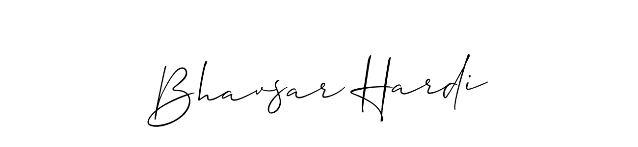Allison_Script is a professional signature style that is perfect for those who want to add a touch of class to their signature. It is also a great choice for those who want to make their signature more unique. Get Bhavsar Hardi name to fancy signature for free. Bhavsar Hardi signature style 2 images and pictures png