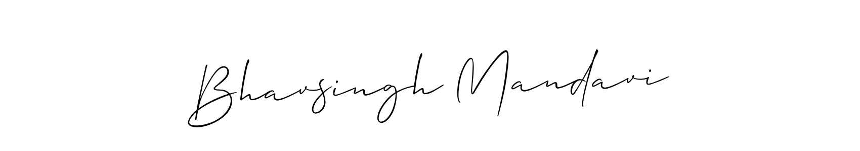 Design your own signature with our free online signature maker. With this signature software, you can create a handwritten (Allison_Script) signature for name Bhavsingh Mandavi. Bhavsingh Mandavi signature style 2 images and pictures png