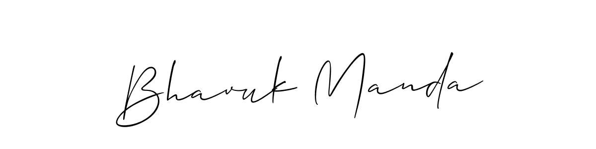 This is the best signature style for the Bhavuk Manda name. Also you like these signature font (Allison_Script). Mix name signature. Bhavuk Manda signature style 2 images and pictures png