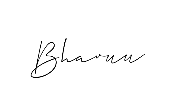 Design your own signature with our free online signature maker. With this signature software, you can create a handwritten (Allison_Script) signature for name Bhavuu. Bhavuu signature style 2 images and pictures png