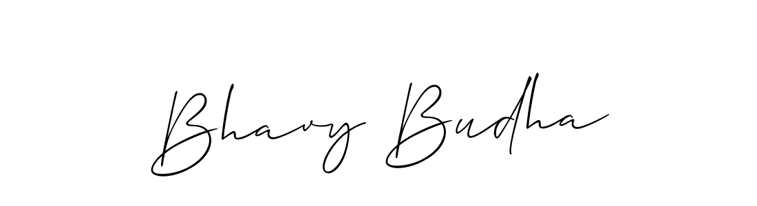 Also we have Bhavy Budha name is the best signature style. Create professional handwritten signature collection using Allison_Script autograph style. Bhavy Budha signature style 2 images and pictures png