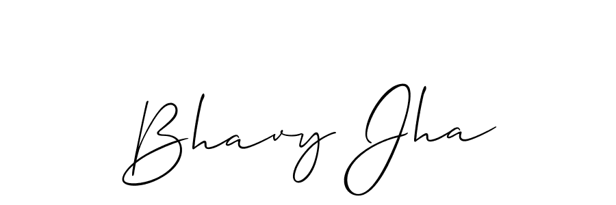 Design your own signature with our free online signature maker. With this signature software, you can create a handwritten (Allison_Script) signature for name Bhavy Jha. Bhavy Jha signature style 2 images and pictures png