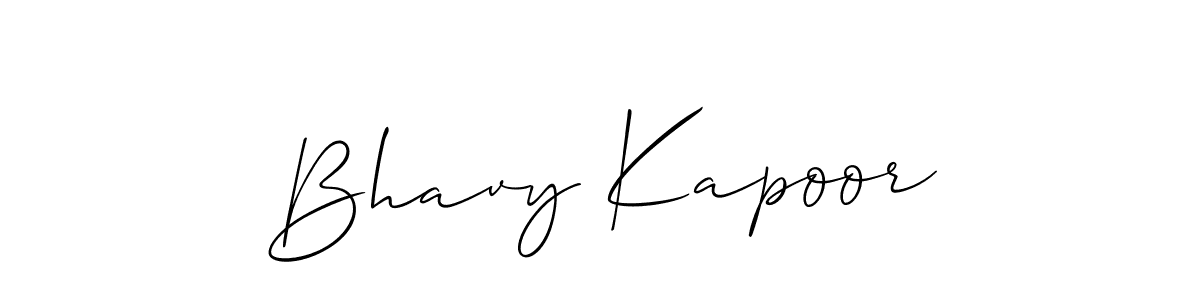 Use a signature maker to create a handwritten signature online. With this signature software, you can design (Allison_Script) your own signature for name Bhavy Kapoor. Bhavy Kapoor signature style 2 images and pictures png