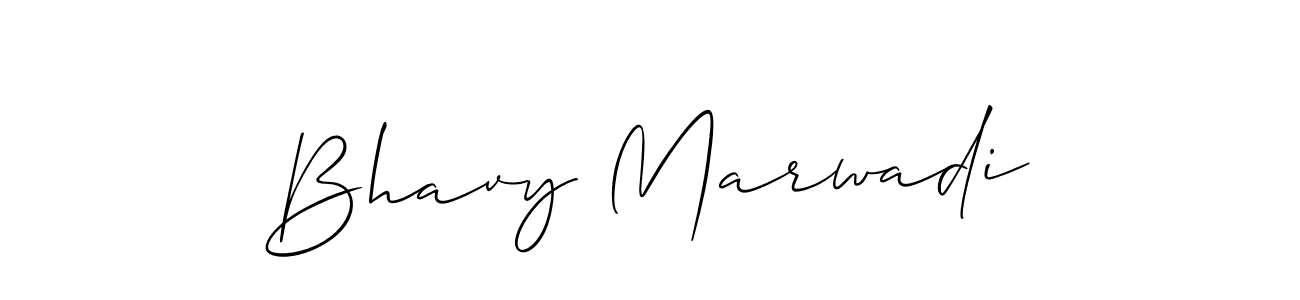 Create a beautiful signature design for name Bhavy Marwadi. With this signature (Allison_Script) fonts, you can make a handwritten signature for free. Bhavy Marwadi signature style 2 images and pictures png