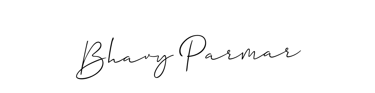 Design your own signature with our free online signature maker. With this signature software, you can create a handwritten (Allison_Script) signature for name Bhavy Parmar. Bhavy Parmar signature style 2 images and pictures png