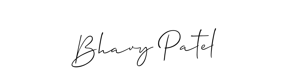 The best way (Allison_Script) to make a short signature is to pick only two or three words in your name. The name Bhavy Patel include a total of six letters. For converting this name. Bhavy Patel signature style 2 images and pictures png