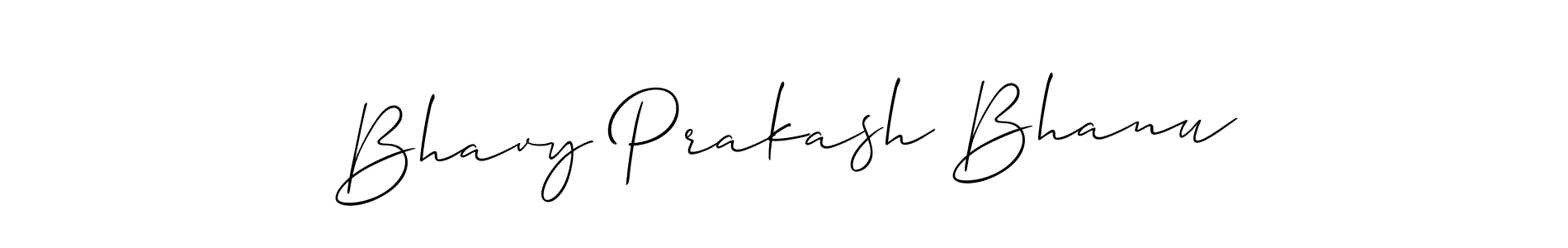 How to make Bhavy Prakash Bhanu name signature. Use Allison_Script style for creating short signs online. This is the latest handwritten sign. Bhavy Prakash Bhanu signature style 2 images and pictures png