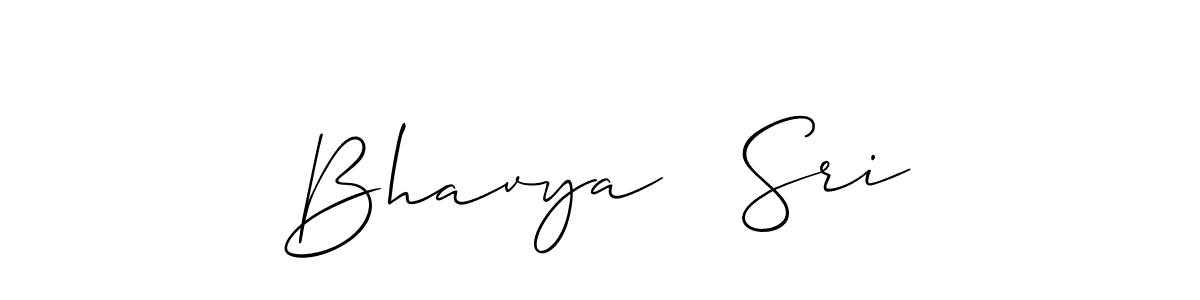 Make a beautiful signature design for name Bhavya   Sri. With this signature (Allison_Script) style, you can create a handwritten signature for free. Bhavya   Sri signature style 2 images and pictures png