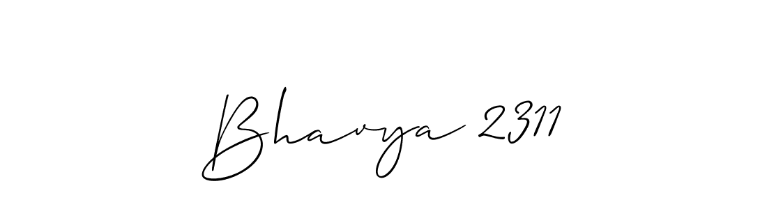 How to make Bhavya 2311 signature? Allison_Script is a professional autograph style. Create handwritten signature for Bhavya 2311 name. Bhavya 2311 signature style 2 images and pictures png