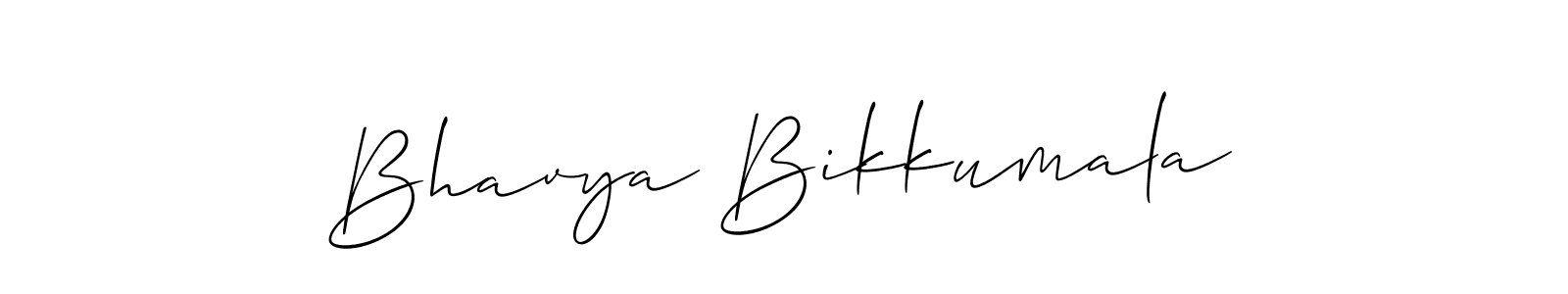 Use a signature maker to create a handwritten signature online. With this signature software, you can design (Allison_Script) your own signature for name Bhavya Bikkumala. Bhavya Bikkumala signature style 2 images and pictures png