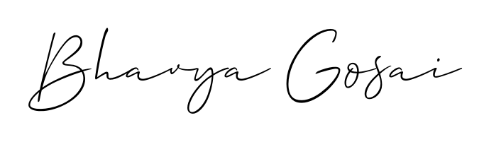 Similarly Allison_Script is the best handwritten signature design. Signature creator online. You can use it as an online autograph creator for name Bhavya Gosai. Bhavya Gosai signature style 2 images and pictures png
