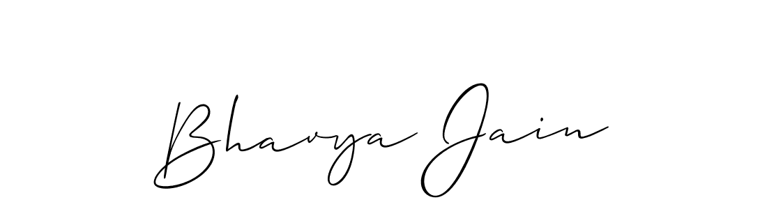 Also You can easily find your signature by using the search form. We will create Bhavya Jain name handwritten signature images for you free of cost using Allison_Script sign style. Bhavya Jain signature style 2 images and pictures png