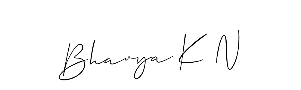 Similarly Allison_Script is the best handwritten signature design. Signature creator online .You can use it as an online autograph creator for name Bhavya K N. Bhavya K N signature style 2 images and pictures png