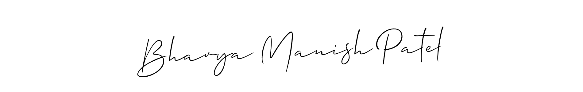 Bhavya Manish Patel stylish signature style. Best Handwritten Sign (Allison_Script) for my name. Handwritten Signature Collection Ideas for my name Bhavya Manish Patel. Bhavya Manish Patel signature style 2 images and pictures png