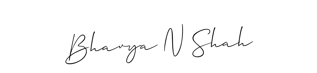 Allison_Script is a professional signature style that is perfect for those who want to add a touch of class to their signature. It is also a great choice for those who want to make their signature more unique. Get Bhavya N Shah name to fancy signature for free. Bhavya N Shah signature style 2 images and pictures png