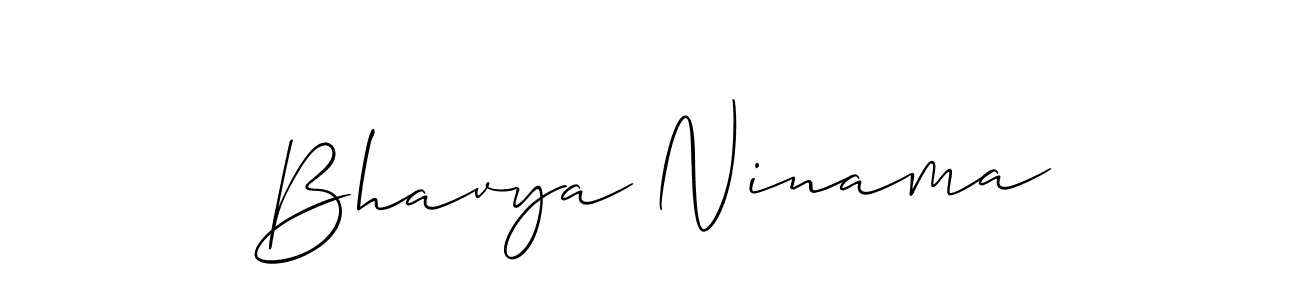 Create a beautiful signature design for name Bhavya Ninama. With this signature (Allison_Script) fonts, you can make a handwritten signature for free. Bhavya Ninama signature style 2 images and pictures png