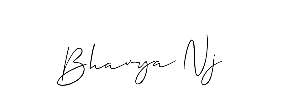 if you are searching for the best signature style for your name Bhavya Nj. so please give up your signature search. here we have designed multiple signature styles  using Allison_Script. Bhavya Nj signature style 2 images and pictures png