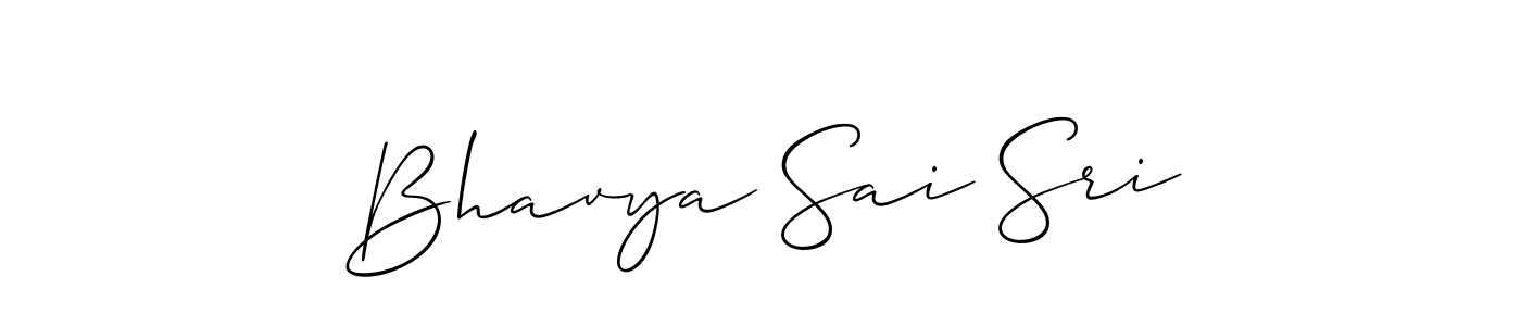 Make a short Bhavya Sai Sri signature style. Manage your documents anywhere anytime using Allison_Script. Create and add eSignatures, submit forms, share and send files easily. Bhavya Sai Sri signature style 2 images and pictures png