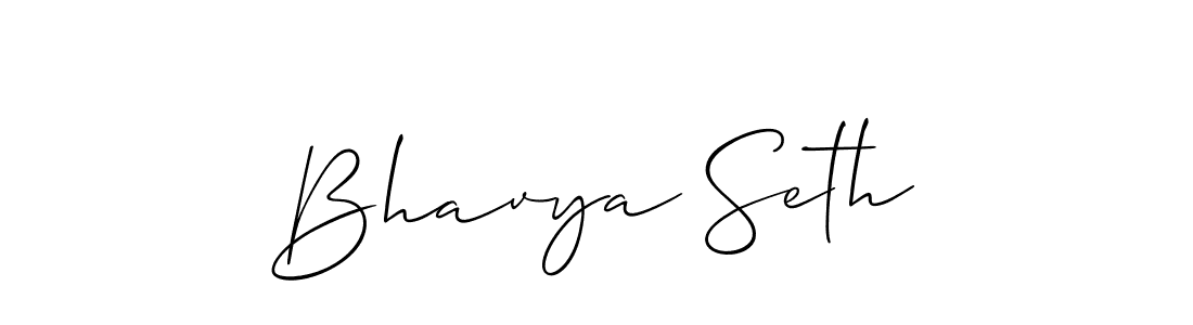 You should practise on your own different ways (Allison_Script) to write your name (Bhavya Seth) in signature. don't let someone else do it for you. Bhavya Seth signature style 2 images and pictures png