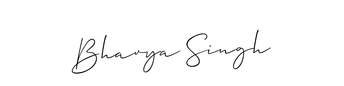 Make a beautiful signature design for name Bhavya Singh. With this signature (Allison_Script) style, you can create a handwritten signature for free. Bhavya Singh signature style 2 images and pictures png