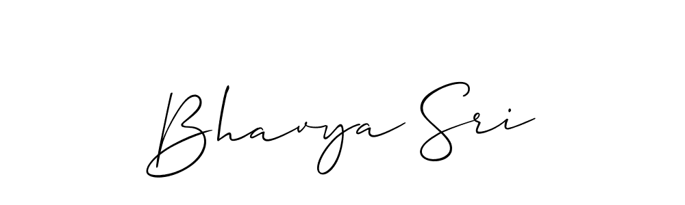 It looks lik you need a new signature style for name Bhavya Sri. Design unique handwritten (Allison_Script) signature with our free signature maker in just a few clicks. Bhavya Sri signature style 2 images and pictures png