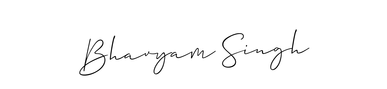 Make a beautiful signature design for name Bhavyam Singh. With this signature (Allison_Script) style, you can create a handwritten signature for free. Bhavyam Singh signature style 2 images and pictures png