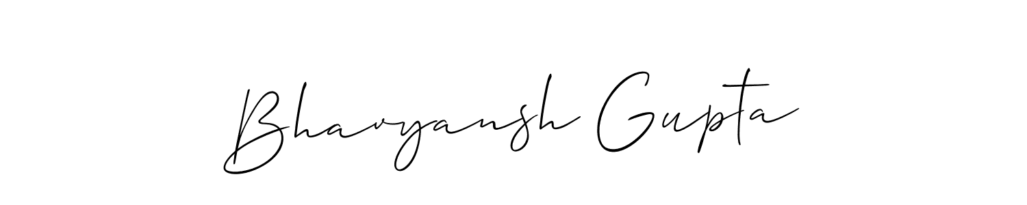 It looks lik you need a new signature style for name Bhavyansh Gupta. Design unique handwritten (Allison_Script) signature with our free signature maker in just a few clicks. Bhavyansh Gupta signature style 2 images and pictures png