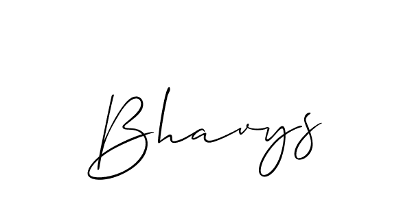 The best way (Allison_Script) to make a short signature is to pick only two or three words in your name. The name Bhavys include a total of six letters. For converting this name. Bhavys signature style 2 images and pictures png