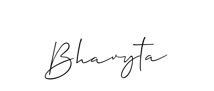 How to make Bhavyta signature? Allison_Script is a professional autograph style. Create handwritten signature for Bhavyta name. Bhavyta signature style 2 images and pictures png