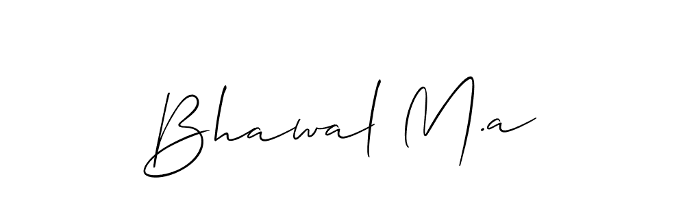 How to make Bhawal M.a name signature. Use Allison_Script style for creating short signs online. This is the latest handwritten sign. Bhawal M.a signature style 2 images and pictures png