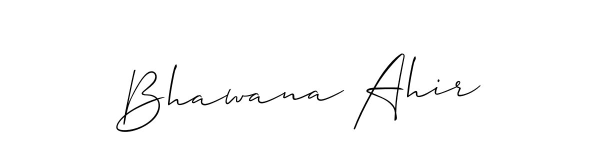 Design your own signature with our free online signature maker. With this signature software, you can create a handwritten (Allison_Script) signature for name Bhawana Ahir. Bhawana Ahir signature style 2 images and pictures png